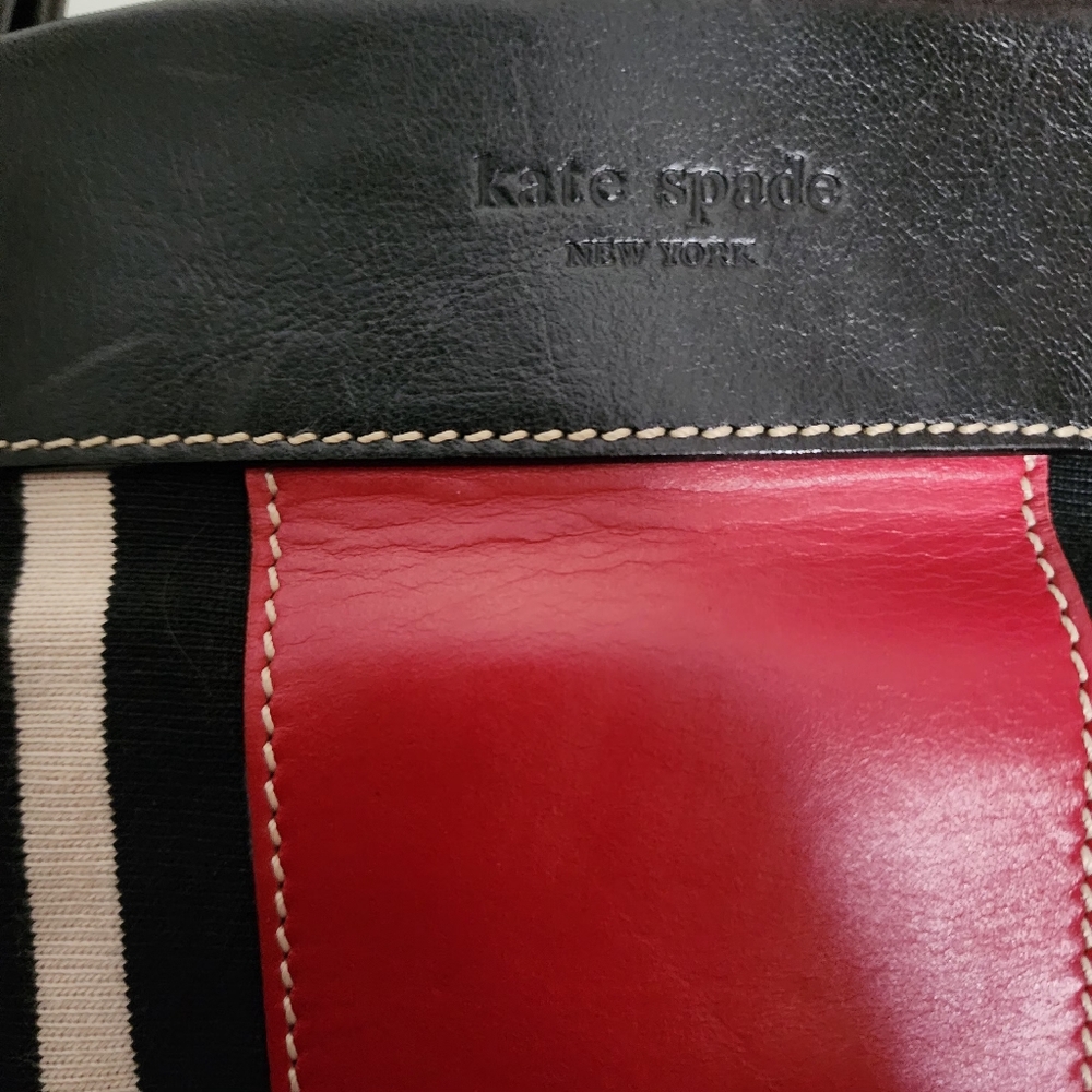Kate Spade Black and Red Striped Mini Bag - Picture 7 of 10